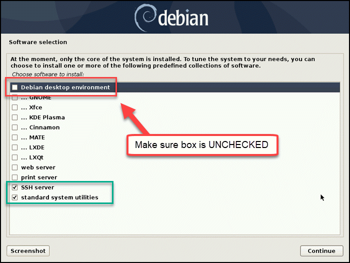 Debian-install-choose-software